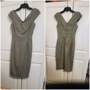 MICHAEL KORS HOUNDS TOOTH CAP SLEEVE COCKTAIL CASUAL EVENT DRESS- SIZE-2 ITALY